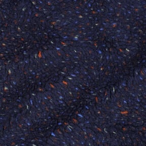 Teddy pluche Tweed Mix | Poppy Fabrics – marineblauw, 