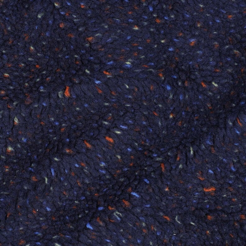 Teddy pluche Tweed Mix | Poppy Fabrics – marineblauw,  image number 2