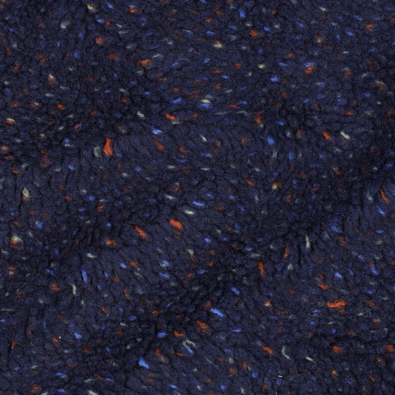 Teddy pluche Tweed Mix | Poppy Fabrics – marineblauw, image number 2