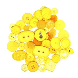 Knopenassortiment [55 stuks] - GEEL, 