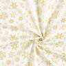 Katoenen stof Popeline Sneeuwkristal – ecru/goud,  thumbnail number 3