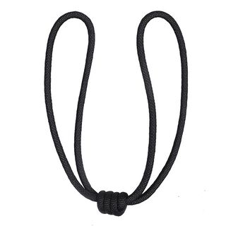 Gordijnhouder met rolknopen [65cm] – zwart | Gerster, 