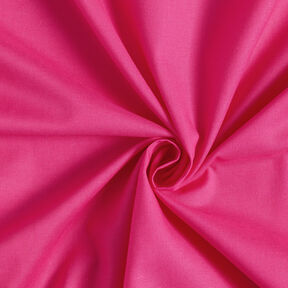 Katoenen stof Cretonne Effen – intens roze, 