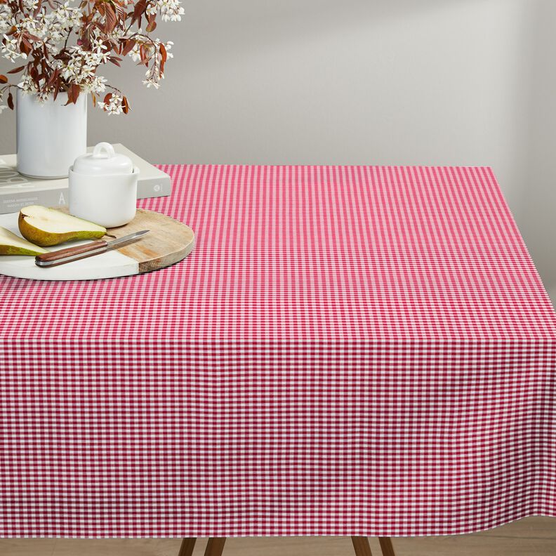 Katoenen stof Vichy ruit 0,5 cm – rood/wit,  image number 7