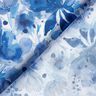 Viscosestof Bloemen met kleurspatten – koningsblauw/wit,  thumbnail number 4