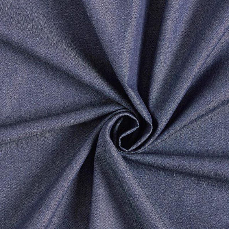 Katoen chambray jeanslook – nachtblauw,  image number 1
