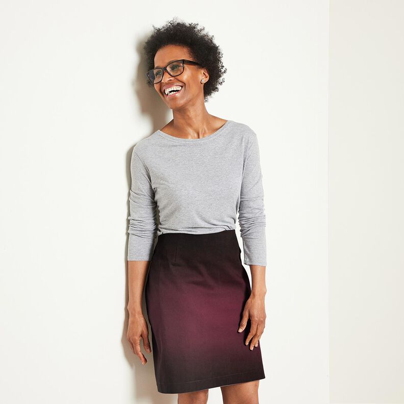 Imitatieleer Kleurverloop | Katia Fabrics – zwart/bordeauxrood,  image number 8