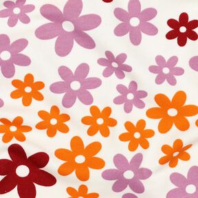 Knuffelsweat bonte bloemen | Poppy Fabrics – ecru, 