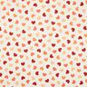 Decostof Half panama verdeelde harten – creme/donkerrood,  thumbnail number 1