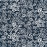 Viscose-linnen-mix getekende bloemen – nachtblauw/wit,  thumbnail number 1