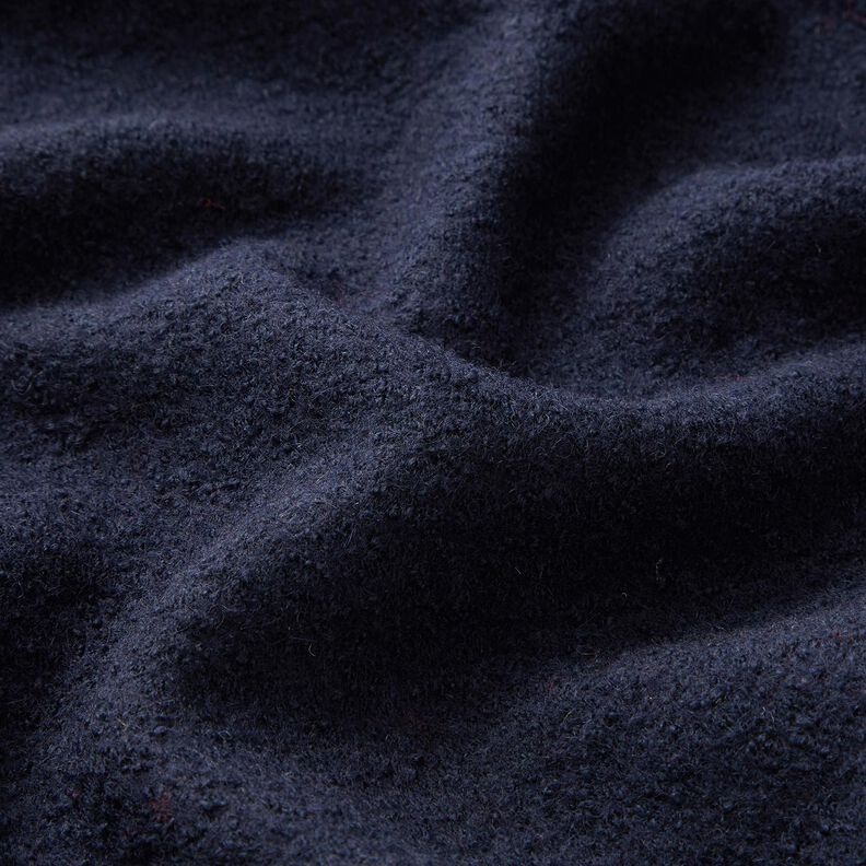 Lichtgewicht gebreide stof van een viscose- en wolmix – nachtblauw,  image number 2