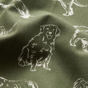 Decostof Canvas Honden – donkergrenen/creme, 