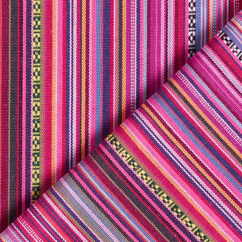 Decostof Jacquard Fijne strepen – purper/bessen, image number 4
