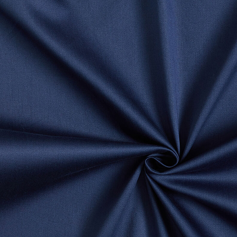 Katoensatijn stretch effen – marineblauw,  image number 1