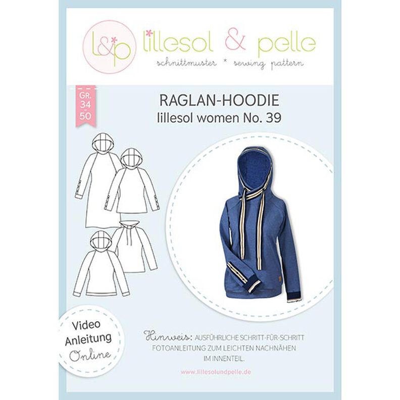 Raglan-hoodie, Lillesol & Pelle No. 39 | 34 – 50,  image number 1