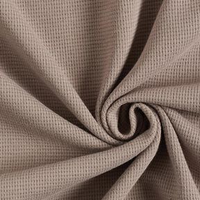 Mini Katoenen wafel jersey effen – taupe, 
