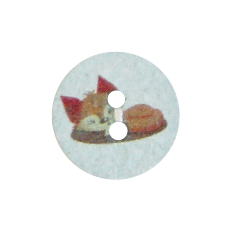 Polyester knoop 2-gats Recycling Vos [Ø15 mm] – babyblauw,  image number 1