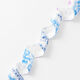 Franjeband Bloemen [30 mm] – wit/blauw,  thumbnail number 1