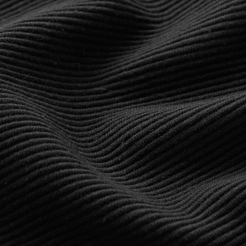 Ottomaanse ribjersey effen – zwart,  image number 3