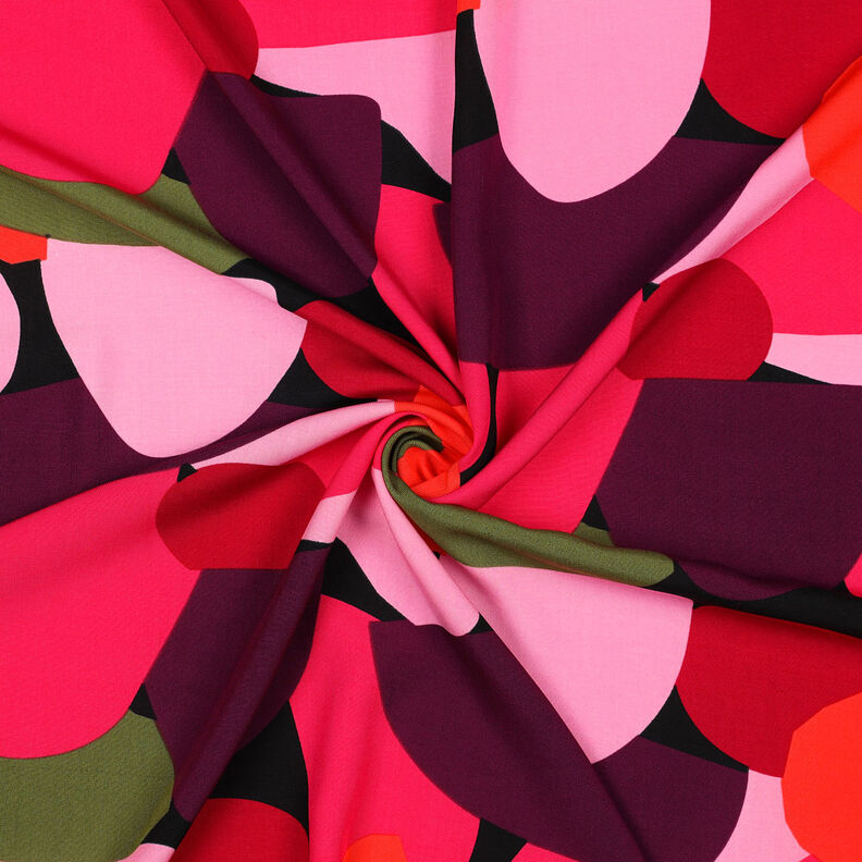 LENZING™ ECOVERO™ viscosestof Rockpool | Nerida Hansen – zwart/intens roze,  image number 3