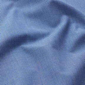 Overhemdenstof mini geruit – wit/jeansblauw, 