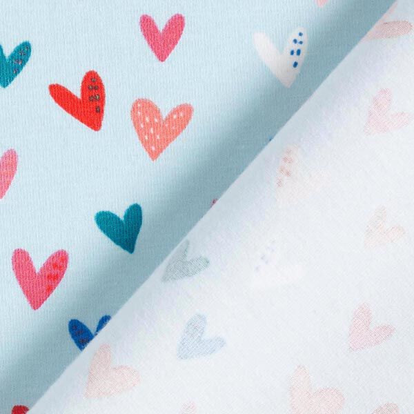 Katoenjersey Lieve hartjes | STENZO – babyblauw, image number 5
