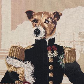 Panel Gobelin hond – donkerbeige/zwart, 