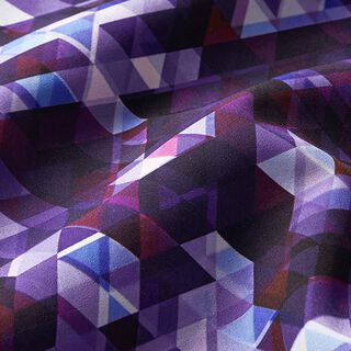Softshell kleurrijke driehoeken Digitaal printen – druif, 