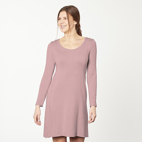 Ribjersey effen – oudroze,  image number 8