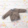 Licht katoenen sweatstof effen – donkertaupe,  thumbnail number 7