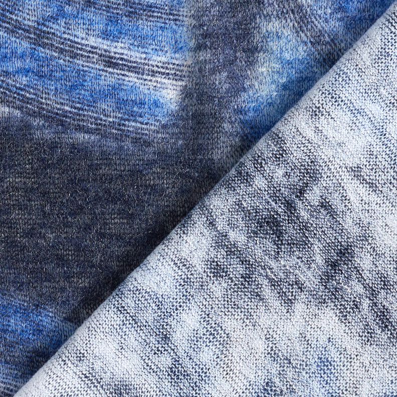 Fijngebreide batik opgeruwd – marineblauw/nachtblauw,  image number 4