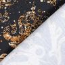 French Terry sommersweat Stof voor rand gouden ornamenten | Glitzerpüppi – zwart/oud goud,  thumbnail number 4