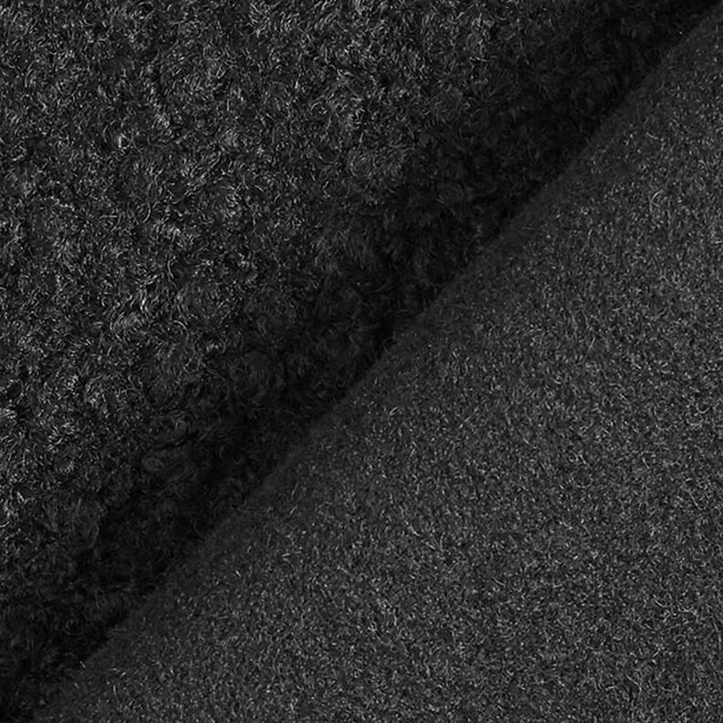 Gewalkte tricot bouclé – zwart,  image number 4