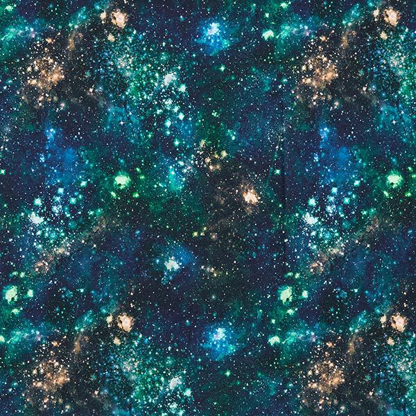 Katoenjersey Universum Digitaal printen – marineblauw, image number 1