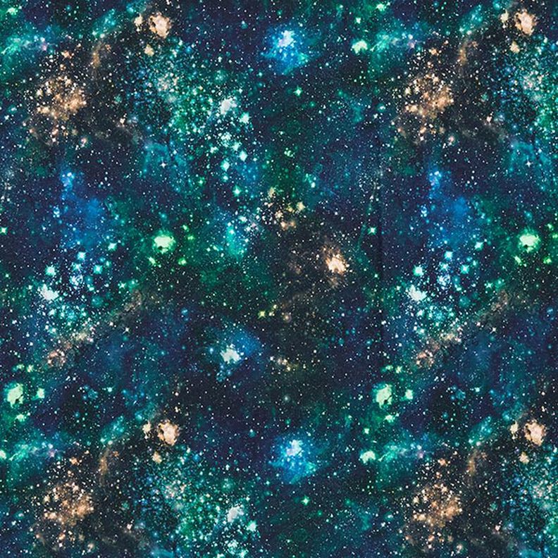 Katoenjersey Universum Digitaal printen – marineblauw,  image number 1