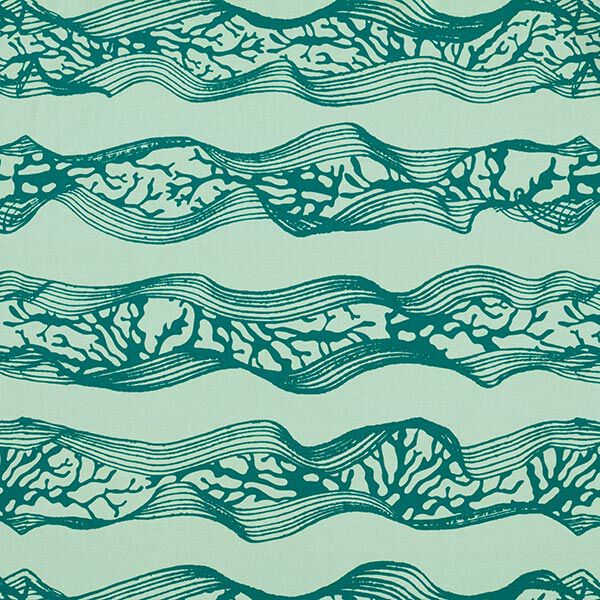 GOTS katoenjersey golven | Tula – pastelgroen, image number 1