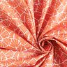 Gecoate katoen abstracte minibladeren – oranje/wit,  thumbnail number 4