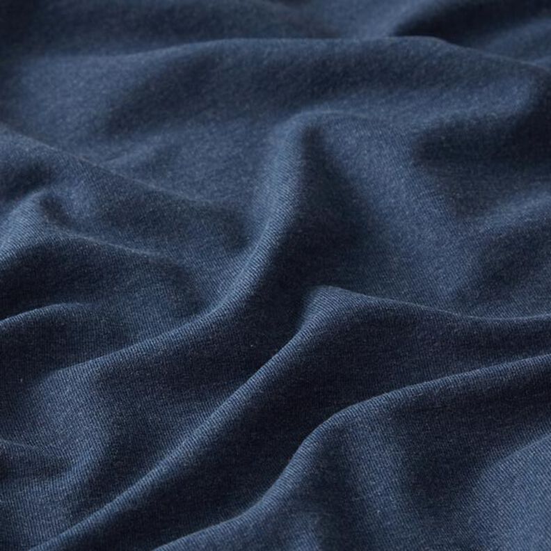 French Terry fijn melange – marineblauw/grijs,  image number 2