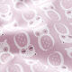 Cretonne Schattige uilen – pastelviolet,  thumbnail number 2