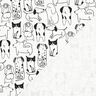 Katoenflanel Honden | Poppy Fabrics – wit/zwart,  thumbnail number 4
