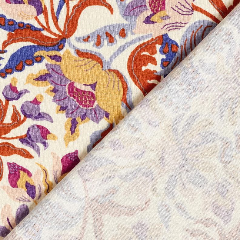 Viscosejersey Bloemen en ornamenten | Katia Fabrics – creme/lavendel, image number 4