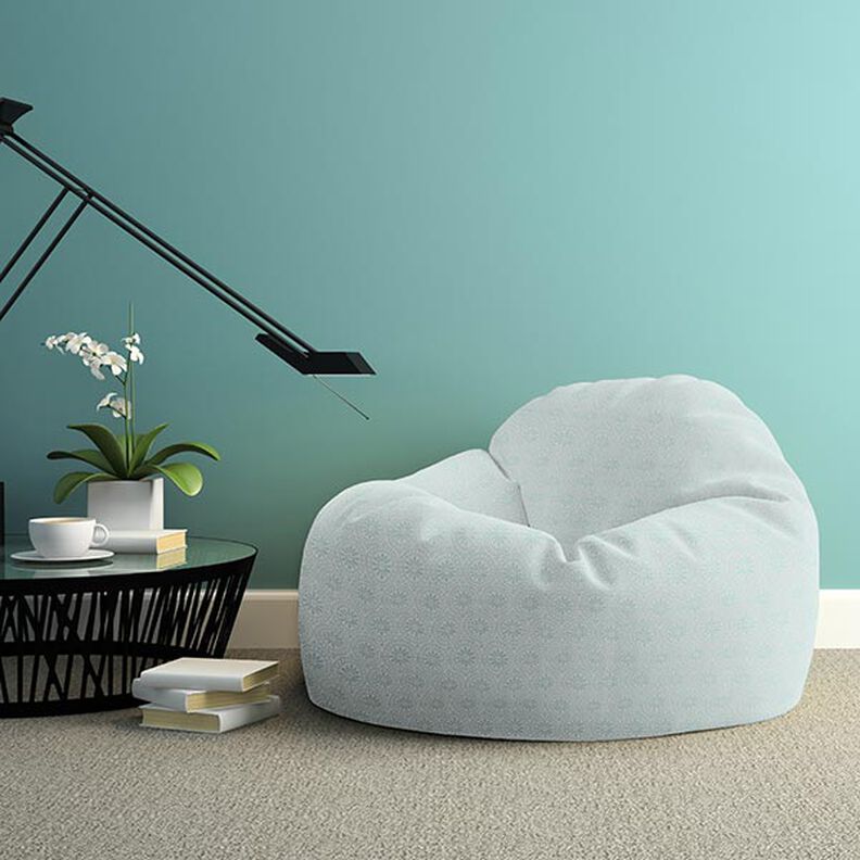 Outdoorstof Jacquard Cirkelvormige decoraties – mint/ecru,  image number 7