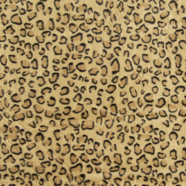 Superzachte nepbont luipaardprint – oud goud/zwart, image number 1