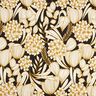 Katoensatijn Tropische bloemen – zwart,  thumbnail number 1