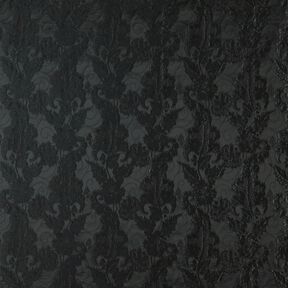 Kledingsjacquard Brokaat Bloemen – zwart, 