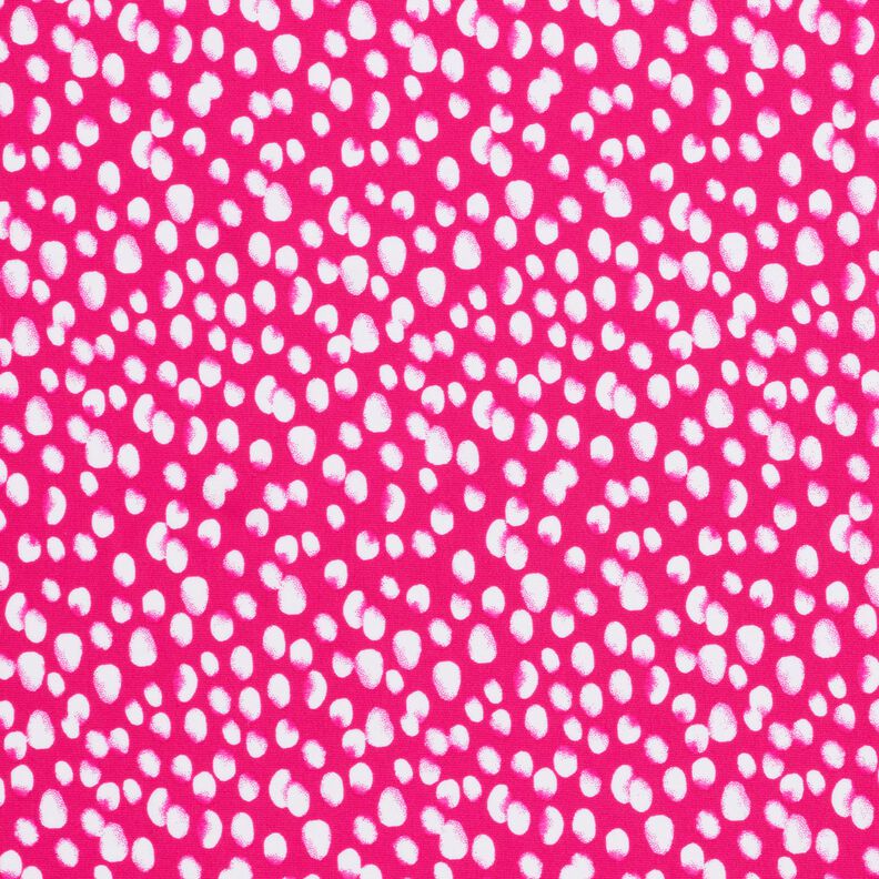 Badpakstof mini stippen – intens roze/wit,  image number 1