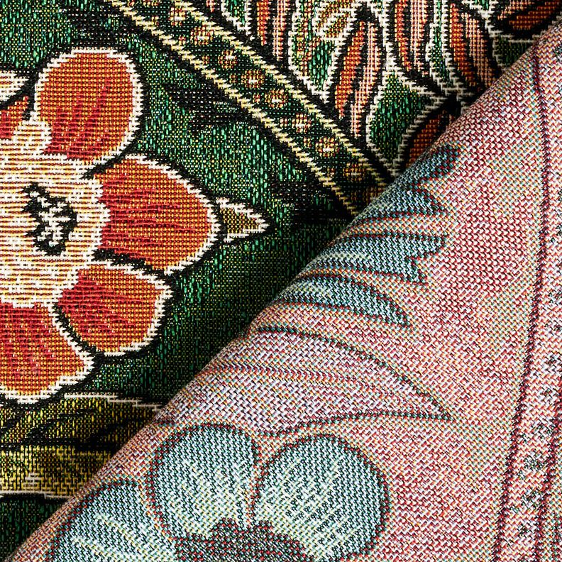 Decostof Gobelin Bloemenornamenten – groen/lichtoranje, image number 4