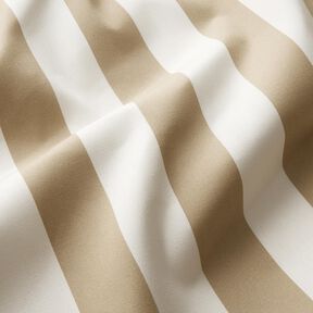 Outdoorstof Canvas Blokstrepen – donkerbeige/ivoor, 
