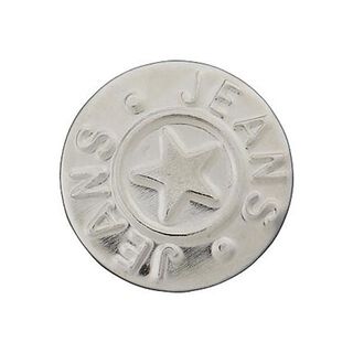 Jeanspatentknoop Ster – zilver metalen, 