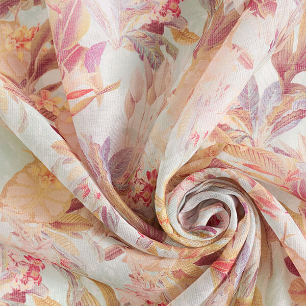 Viscose-zijde-mix romantische bloemen – wit, image number 3